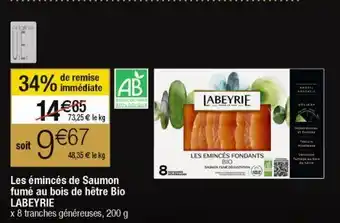 Cora x Carrefour Saumon fumé labeyrie offre