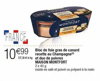 Cora x Carrefour Foie gras de canard offre
