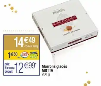 Cora x Carrefour Marron glacé motta offre