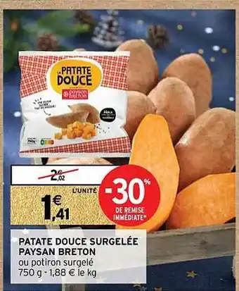 Intermarché Patate douce surgelée paysan breton offre