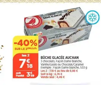 Maximarché Bûche glacée auchan offre