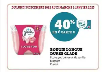 Super U Bougie longue durée glade offre