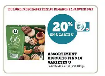 Super U Assortiment biscuits fins 14 variétés u offre