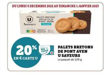 Super U Palets bretons de pont aven u saveurs offre