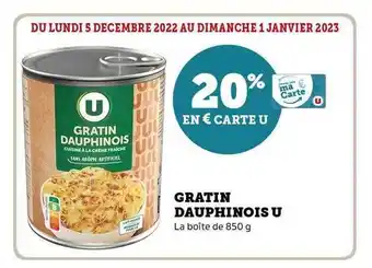 Super U Gratin dauphinois u offre