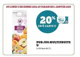 Super U Pur jus multifruits u offre