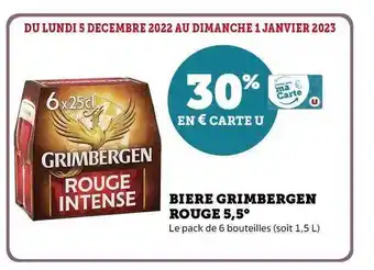 Super U Bière grimbergen rouge 5,5° offre