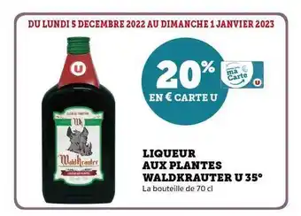 Super U Liqueur aux plantes waldkrauter u 35° offre