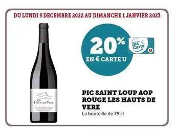 Pic saint loup aop rouge les hauts de vere