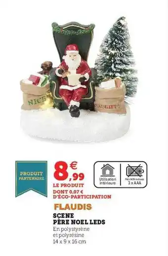 Super U Scène père noël leds offre