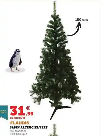 Super U Sapin artificiel vert flaudis offre