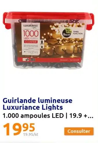 Action Guirlande lumineuse luxuriance lights offre