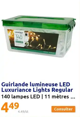 Action Guirlande lumineuse LED luxuriance lights regular offre