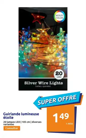 Action Guirlande lumineuse étoile offre