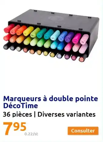 Action Marqueurs à double pointe décotime offre