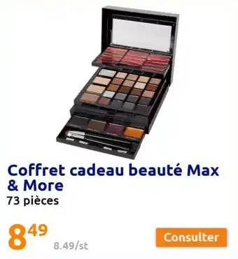 Action Coffret cadeau beauté max & more offre