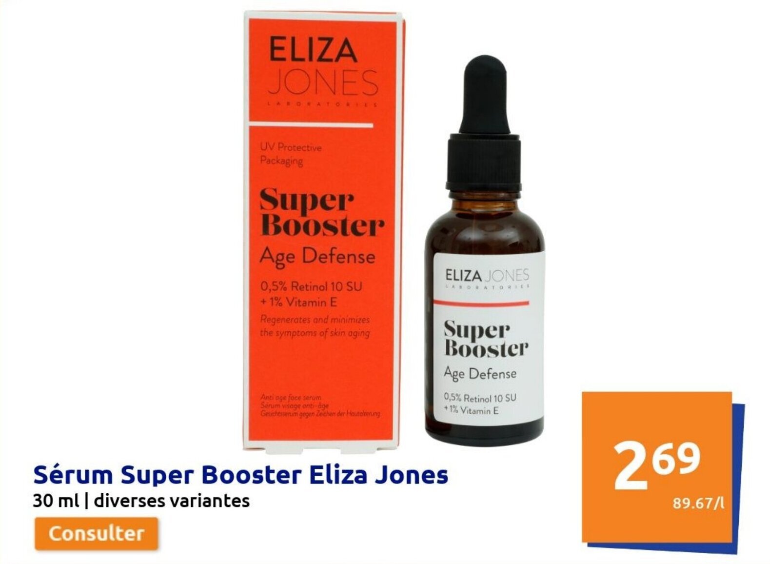 Promo Sérum super booster eliza jones chez Action