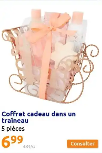 Action Coffret cadeau dans un traîneau offre