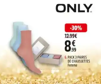 Intersport Pack 3 paires de chaussettes femme offre