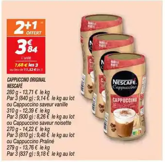 Netto Cappuccino original nescafé offre