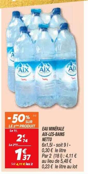 Netto Eau minérale aix-les-bains netto offre