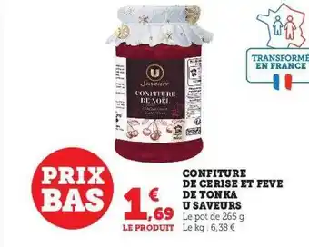 Confiture de cerise et fĂšve de tonka u saveurs