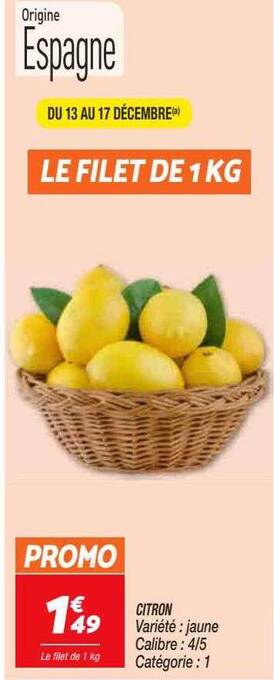 Netto Citron jaune offre