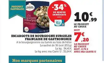 U Express Escargots de bourgogne surgelés française de gastronomie offre