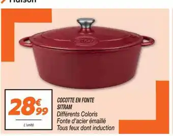 Netto Cocotte en fonte sitram offre