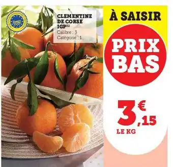 U Express Clémentine de corse igp offre