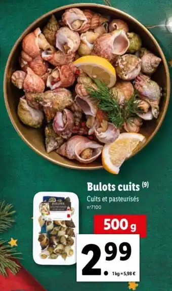 Lidl Bulots cuits offre