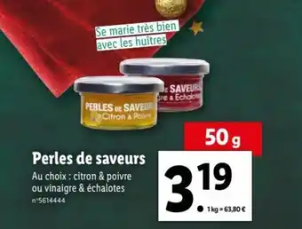 Lidl Perles de saveurs offre