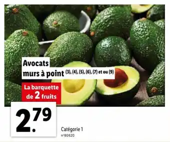 Lidl Avocats murs à point offre