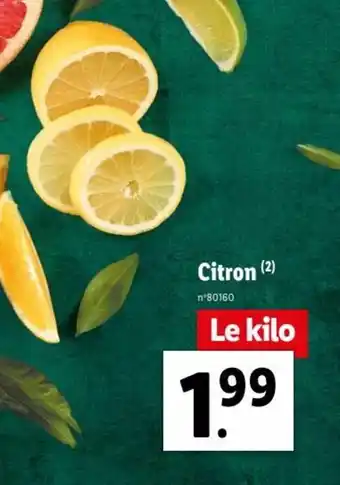 Lidl Citron offre