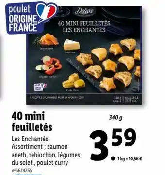 Lidl 40 mini feuilletés offre