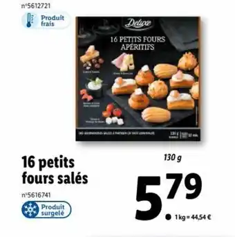 Lidl 16 petits fours salés offre
