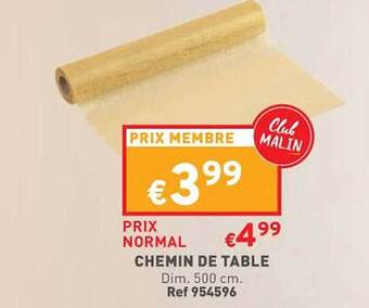 Trafic Chemin de table offre