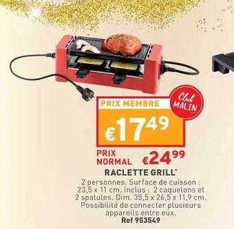 Trafic Raclette grill offre