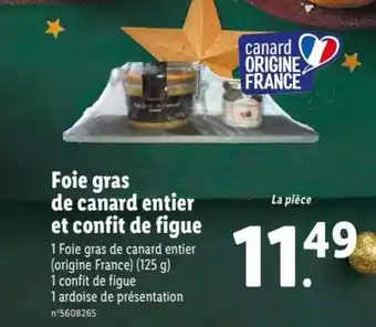 Lidl Foie gras de canard entier et confit de figue offre
