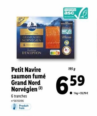 Lidl Petit navire saumon fumé grand nord norvégien offre
