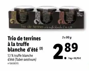 Lidl Trio de terrines à la truffe blanche d'été offre