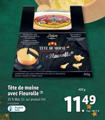 Lidl Tête de moine avec fleurolle offre