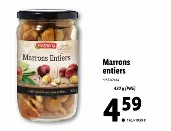 Lidl Marrons entiers offre