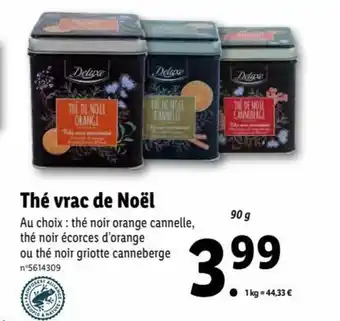 Lidl Thé vrac de noël offre