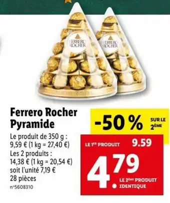 Lidl Ferrero Rocher Pyramide offre