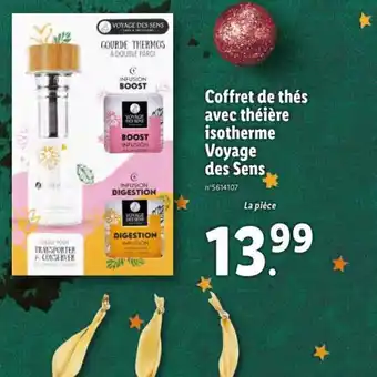 Lidl Coffret de Thes Avec Théière Isotherme Voyage des Sens offre