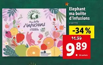 Lidl Elephant Ma Boite d'Infusions offre
