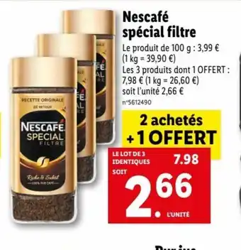 Lidl Nescafé Spécial Filtre offre