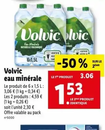 Lidl Volvic Eau Minérale offre