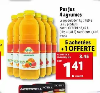 Lidl Pur Jus 4 Agrumes offre